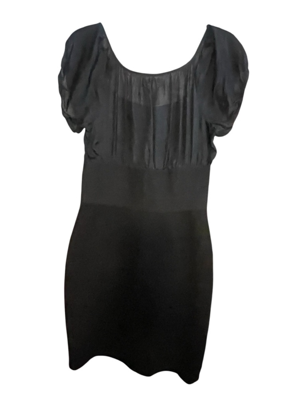NWT-MSSP Max Studio, black bombshell cocktail dress with silk contrast. Size med - Picture 7 of 14